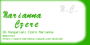 marianna czere business card